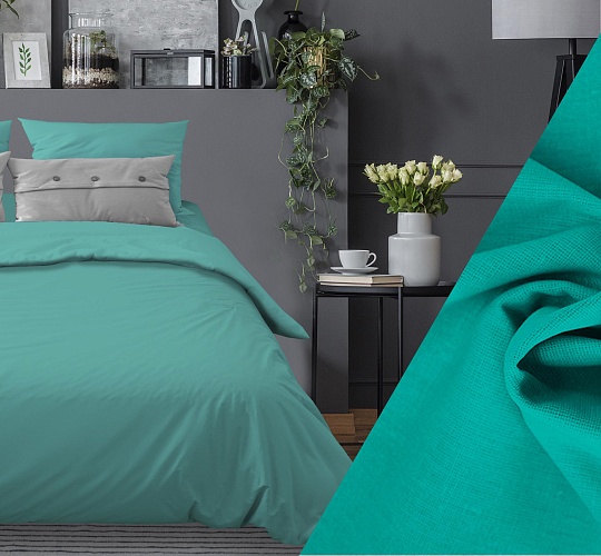 Постельное белье бязь гладкокрашенная 120г/м2, изумруд