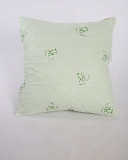 Подушка Бамбук 70х70см (внешний слой: синтетическое волокно с добавлением бамбуковых волокон, наполнитель: силиконизированное шаровое волокно, чехол: тик смесовый)