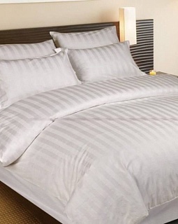 Пододеяльник страйп-сатин 3х3 белый 140г/м2