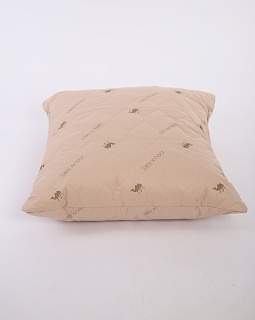 Подушка 70х70 Верблюд (верхний слой: синтетическое волокно с добавлением шерсти, наполнитель: силиконизированное шаровое волокно, чехол: тик смесовый)