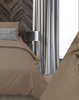 Постельное белье бязь гладкокрашенная 120г/м2, какао