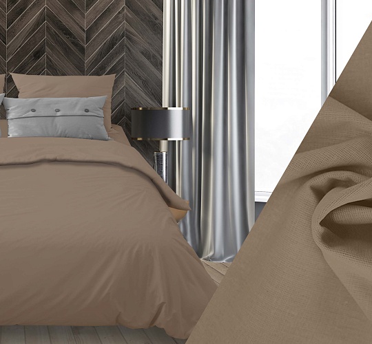 Постельное белье бязь гладкокрашенная 120г/м2, какао