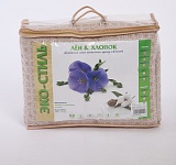 Одеяло Эко-стиль 300г/м2 (синтетическое волокно с добавлением льняных волокон/перкаль хлопок 100%)