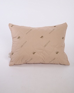 Подушка 50х70 Верблюд (верхний слой: синтетическое волокно с добавлением шерсти, наполнитель: искусственный лебяжий пух, чехол: тик смесовый)