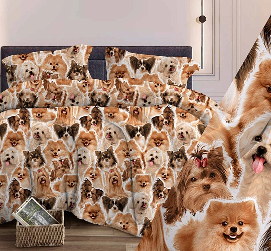 Постельное белье бязь набивная 120г/м2, Лучший друг