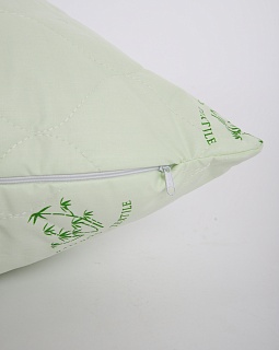 Подушка Бамбук 70х70см (внешний слой: синтетическое волокно с добавлением бамбуковых волокон, наполнитель: силиконизированное шаровое волокно, чехол: тик смесовый)
