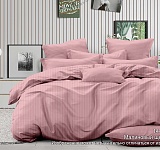 Постельное белье страйп-сатин 130г/м2, малиновый щербет