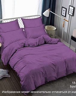Постельное белье страйп-сатин 130г/м2, брусника
