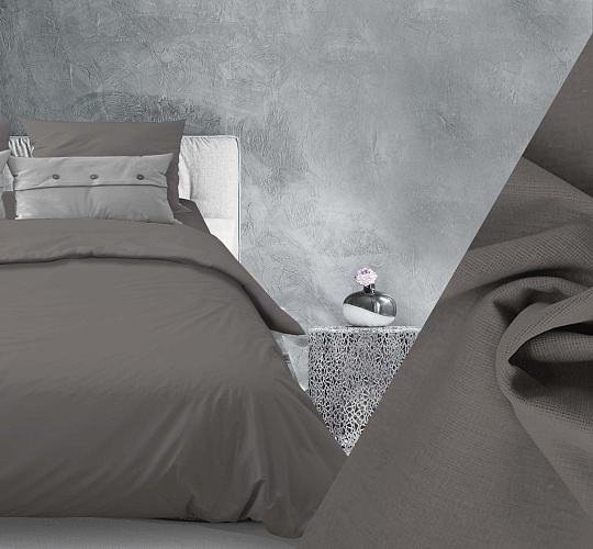 Постельное белье бязь гладкокрашенная 120г/м2, угольно-серый