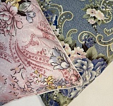 Подушка 70х70 с кантом (пух-перо/тик смесовый цветной)