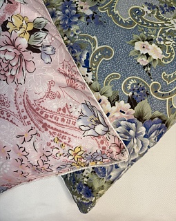 Подушка 70х70 с кантом (пух-перо/тик смесовый цветной)