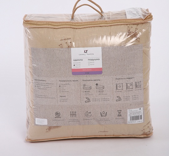 Одеяло Премиум Овечка 500г/м2 (синтетическое волокно с добавлением шерсти/поплин хлопок 100%)