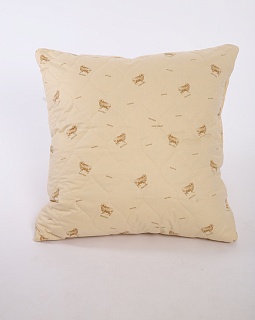 Подушка 70х70 Овечка (внешний слой: синтетическое волокно с добавлением шерсти, наполнитель: искусственный лебяжий пух, чехол: тик смесовый)