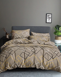 Постельное белье Евро с двумя наволочками 50х70 (полисатин набивной, 80г/м2), расцветка ассорти