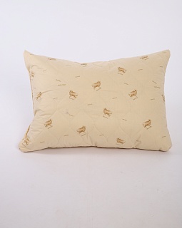 Подушка 50х70 Овечка (внешний слой: синтетическое волокно с добавлением шерсти, наполнитель: искусственный лебяжий пух, чехол: тик смесовый)