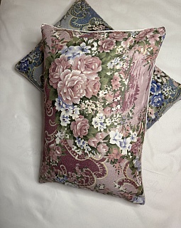 Подушка 50х70 с кантом (пух-перо/тик смесовый цветной)