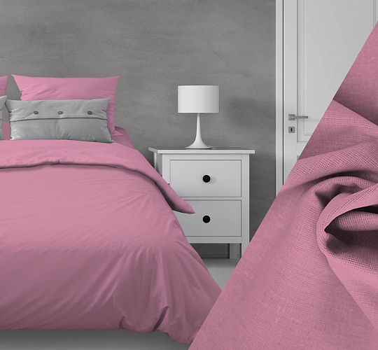Постельное белье бязь гладкокрашенная 120г/м2, розовый