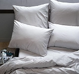 Наволочка страйп-сатин 1х1 белая 140г/м2