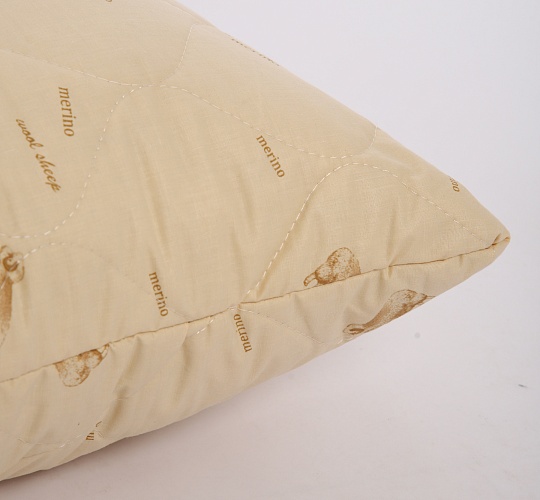 Подушка 50х70 Овечка (верхний слой: синтетическое волокно с добавлением шерсти, наполнитель: силиконизированное шаровое волокно, чехол: тик смесовый)