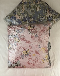 Подушка 70х70 с кантом (пух-перо/тик смесовый цветной)