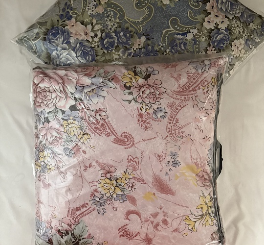 Подушка 70х70 с кантом (пух-перо/тик смесовый цветной)