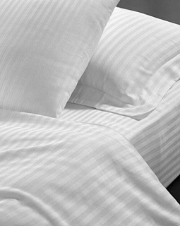 Пододеяльник страйп-сатин 1х1 белый 140г/м2