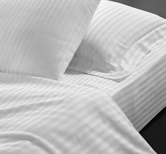 Пододеяльник страйп-сатин 1х1 белый 140г/м2