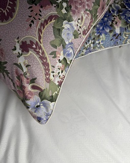 Подушка 70х70 с кантом (пух-перо/тик смесовый цветной)