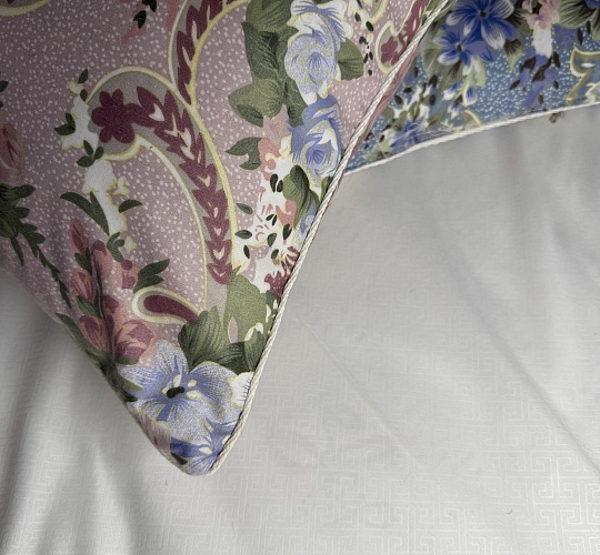 Подушка 70х70 с кантом (пух-перо/тик смесовый цветной)