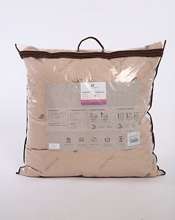 Подушка 70х70 Верблюд (верхний слой: синтетическое волокно с добавлением шерсти, наполнитель: силиконизированное шаровое волокно, чехол: тик смесовый)