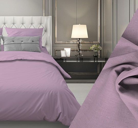 Постельное белье бязь ГОСТ гладкокрашенная 140г/м2, светло-лиловый