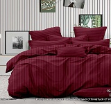 Постельное белье страйп-сатин 130г/м2, бордо