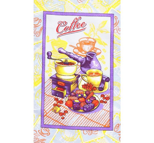 Набор полотенец вафельных Кофе, 35х60 см, 4 штуки в упаковке