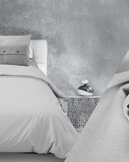 Постельное белье бязь гладкокрашенная 120г/м2, серебристо-серый