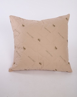 Подушка 70х70 Верблюд (верхний слой: синтетическое волокно с добавлением шерсти, наполнитель: силиконизированное шаровое волокно, чехол: тик смесовый)