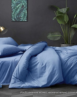 Постельное белье поплин гладкокрашенный 110г/м2, Лазурь