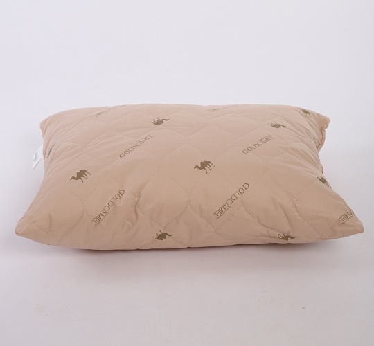 Подушка 50х70 Верблюд (верхний слой: синтетическое волокно с добавлением шерсти, наполнитель: искусственный лебяжий пух, чехол: тик смесовый)