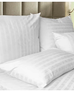 Наволочка страйп-сатин 3х3 белая 140г/м2